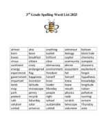 Thumbnail for 3rd Grade Spelling Words - Third Grade Words