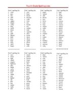 Thumbnail for Fourth Grade Spelling Lists