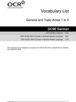 Thumbnail for German Vocabulary List