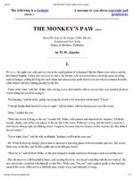 Thumbnail for The Monkey's Paw Short story by W.W. Jacobs