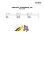 Thumbnail for Grade 3 High Frequency Spelling List