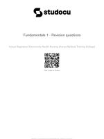 Thumbnail for FUNDAMENTALS OF NURSING I: EXAM 1.1 MCQs & SAQs REVISION