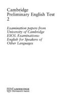 Thumbnail for Cambridge Preliminary English Test 2