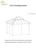 Thumbnail for Erommy 12' x 14' Hardtop Gazebo Installation Guide