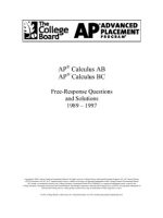 Thumbnail for Ap Calculus FRQ Worksheet