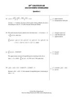 Thumbnail for AP Calculus Ab 2018 International Practice Exam FRQ Scoring Guidelines