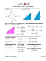 Thumbnail for Algebra 2: Trig. Cheat Sheet