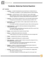 Thumbnail for Balancing Chemical Equations Gizmo Answer Key Vac