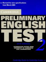 Thumbnail for Cambridge Preliminary English Test 2