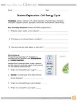 Thumbnail for Student Exploration: Cell Energy Cycle - Gizmo Activity Guide