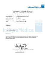 Thumbnail for Certificado Medico Integramedica