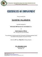 Thumbnail for Certificate Of Employment Sample