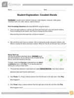 Thumbnail for Covalent Bonds Gizmo Answer