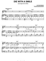 Thumbnail for Die With A Smile Piano Sheet Music Lady Gaga, Bruno Mars