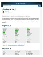 Thumbnail for Elogios De A A Z Lista De Elogios Com Todas As Letras DúVidas De PortuguêS No Dicio