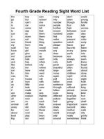 Thumbnail for Fourth Grade Reading Sight Word List