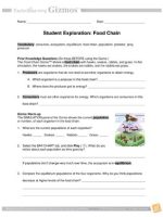 Thumbnail for Student Exploration Food Chain Gizmo Answer Key