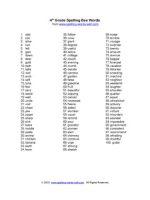 Thumbnail for 4 Grade Spelling Bee Words