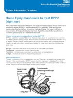 Thumbnail for Home Epley manoeuvre to treat BPPV (right ear)