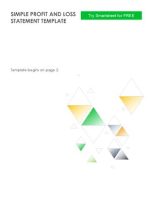 Thumbnail for SIMPLE PROFIT AND LOSS STATEMENT TEMPLATE