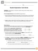 Thumbnail for Student Exploration: Ionic Bonds