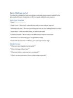 Thumbnail for Kaizen Challenge Journal Template Www Document