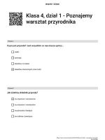 Thumbnail for Klasa 4, Dział 1 Poznajemy Warsztat Przyrodnika WYPEŁNIONY