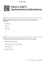 Thumbnail for Klasa 5, Dział 5 SpołEczeńStwo ŚRedniowiecza ROZWIĄŻ