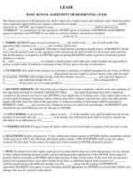 Thumbnail for Basic Rental Agreement Or Residential Lease