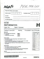 Thumbnail for MME AQA Paper 3H 2017