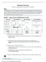 Thumbnail for Membrane Function Answers