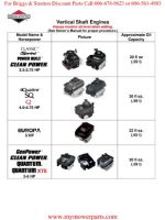 Thumbnail for Oil Capacity Chart BRIGGS & STRATTON