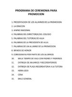 Thumbnail for Programa De Ceremonia Para Promocion