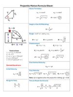 Thumbnail for Projectile Motion Formula Sheet
