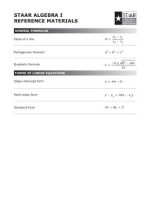 Thumbnail for STAAR Algebra I Reference Materials