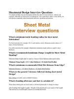 Thumbnail for Sheetmetal Design Interview Questions