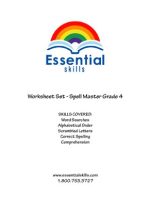 Thumbnail for Worksheet Set - Spell Master Grade 4