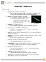 Thumbnail for Student Exploration Carbon Cycle Voc