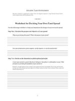Thumbnail for Tarot Worksheet For Devising Your Own Spread