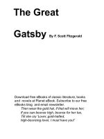 Thumbnail for The Great Gatsby (Book ) - by F. Scott Fitzgerald
