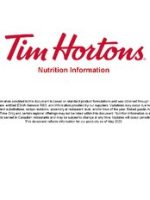 Thumbnail for Tim Hortons Nutrition Guide May 2023