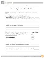 Thumbnail for Water Pollution Gizmo Answer Key