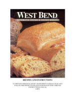 Thumbnail for West Bend Breadmaker 41080 Recipes