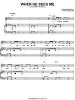 Thumbnail for When He Sees Me Sheet Music From Waitress PDF