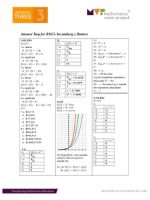 Thumbnail for Answer Key for RSG's Secondary 3 Honors