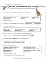 Thumbnail for Australia & New Zealand Map Activity