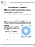 Thumbnail for Element Builder Gizmo Answer Key