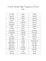 Thumbnail for Fourth Grade High Frequency Word List