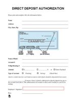 Thumbnail for Generic Direct Deposit Authorization Form