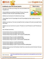 Thumbnail for Short Stories Goldilocks And The Three Bears Transcript